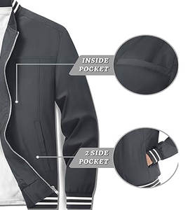 Chaqueta Bomber de Lana 100% Personalizada de Alta Calidad, Estilo Vintage, Ajustada, Ligera, Tipo Béisbol, Cortavientos - Product Image 3