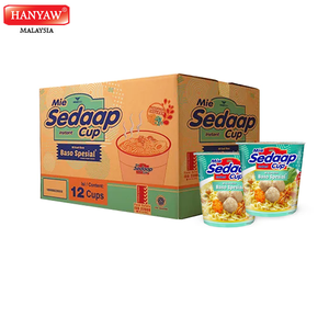 [Malaysia] pengiriman cepat + Mi Sedaap Cup bersertifikasi Halal mie instan rasa (6X77g/Ctn)