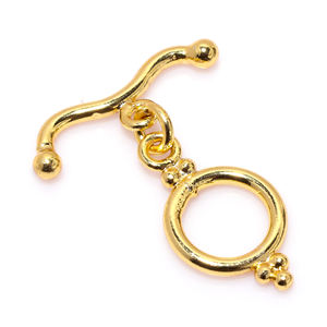 13X25MM Bali <b>Toggle</b> Clasp Oxidized Silver Plated Oxidized Copper Sterling Silver Plated 18k Gold plated Jewellery Clasp B633 - Product Image 1