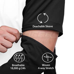 Vestes imperméables à la pluie, vente chaude, personnalisées, coque extérieure, fermeture éclair avant, légères, confortables, veste d'extérieur pour hommes - Product Image 6