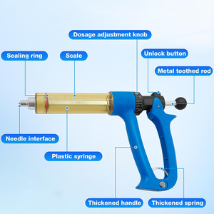 Pistola de Inyección Veterinaria Semiautomática, Dosis Ajustable, Pistola de Inyección para Ganado, Pistola de Vacunación Semiautomática - Product Image 4