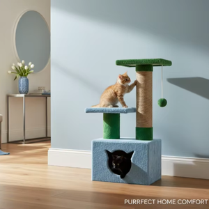 เสาข่วนแมวคุณภาพสูง Amistar Mint Dream Cat Tree สำหรับแมวทุกขนาดและทุกสายพันธุ์ - Product Image 6