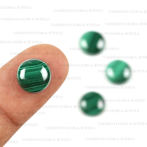 Malachite naturelle de qualité supérieure, forme ronde de 10 mm, cabochon lisse calibré, pierre précieuse en vrac pour la fabrication de bijoux DIY, fournisseur en gros - Product Image 2