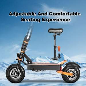 Trottinette électrique pour adultes avec siège, 60V 8000W double puissance, guidon vertical avec écran LCD, trottinette électrique 340 lb de capacité, pneus de 13 pouces pour la route - Product Image 4