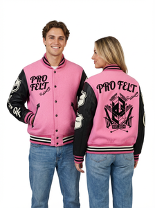 OEM ODM Fabrication sur mesure de patchs en chenille brodés, vestes de baseball de style universitaire, couleur unie, lettres, vestes de baseball pour hommes - Product Image 5