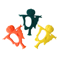 Jouet de dentition souple en silicone en forme d'épouvantail pour bébés de 0 à 24 mois, jouet de dentition flexible