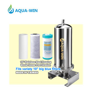 Système de préfiltration pour toute la maison, hôtel, foyer, avec boîtier en acier inoxydable bleu de 10 pouces - Product Image 1