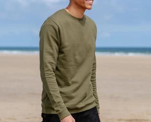 Sweat-shirt à col rond oversize pour hommes, manches longues, motif uni, saison d'hiver, sweat-shirt vierge avec impression de logo personnalisé, prix de gros - Product Image 1