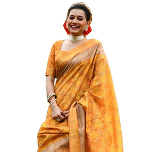 Saree en soie de coton mercerisé pur conçu de manière exclusive rouge avec une belle bordure pour les fêtes de mariage Matériau en lin et rayonne - Product Image 1