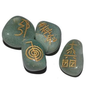 Pendules Reiki arc-en-ciel ensemble de pierres précieuses inspirantes Agen Chakra Styles d'amour sculptés à la main bol motif technique de gravure - Product Image 3