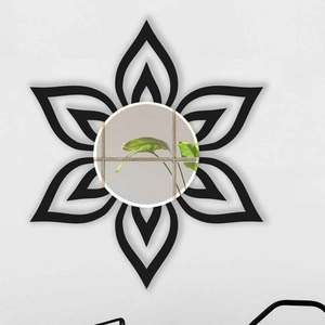 Venta caliente con precio razonable Juego de mesa de maquillaje con espejo Hecho EN LA India Espejo de pared de metal Diseño de flores con alta calidad - Product Image 2