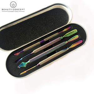 Empujador de cutículas de uñas multicolor Buena venta Herramienta de cuidado de uñas Uso en salón de belleza para cuidado Empujador de cutículas de acero Ecológico - Product Image 2