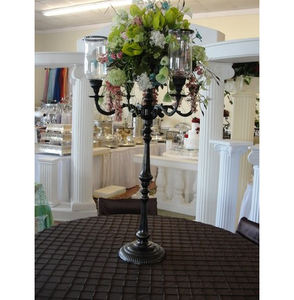 Design fantaisie 5 bras candélabres bougeoirs en cristal en métal pour mariage événement vacances candélabres de sol décoratifs - Product Image 6