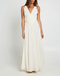 Custom Manufacturer Chiffon Applique Detail <strong>Floaty</strong> Maxi <strong>Dress</strong> 50pcs MOQ Supplier - Product Image 1