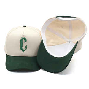 Gorras de béisbol con estampado personalizado de 5 paneles con bordado 3D unisex, gorra deportiva de diseño clásico de algodón 100%, superventas, MOQ bajo - Product Image 2