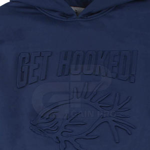 เสื้อมีฮู้ดลายนูนเสื้อสเวตเชิ้ตแบบสวมศีรษะให้ความอบอุ่นในฤดูหนาวออกแบบโลโก้ได้3D สำหรับทุกเพศ - Product Image 5