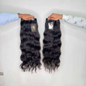 Extensions de Cheveux Humains Vierges Indiens de Qualité Supérieure 100% Double Drawn Body Wave, Lisses et Ondulés, Type Temple - Product Image 6