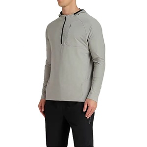 Polyester Spandex Muscle Fit Sweat Wicking Training Tops Customized Athletic <b>Running</b> Pullovers Terry Made 1/4 Zipper Gym <b>Jacket</b> - Product Image 3
