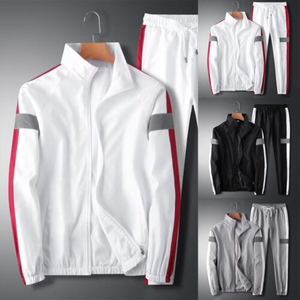 Conjuntos de chándal de manga larga con cremallera para hombre, Polo de entrenamiento estampado de ajuste Regular, chándal transpirable de dos piezas, ropa de descanso para invierno - Product Image 4