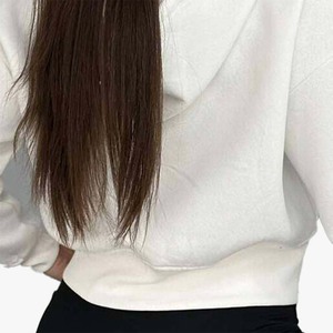 Sweat à capuche zippé teint uni personnalisé vierge pour femmes Look Vintage surdimensionné Polyester coton décontracté hiver - Product Image 5