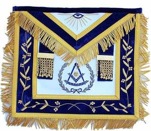 Tablier traditionnel maçonnique en cuir végétalien avec ceinture réglable pour les francs-maçons - Product Image 4