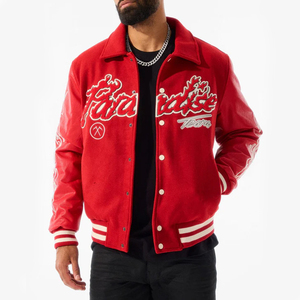 Blouson de baseball universitaire personnalisé du fabricant OEM pour l'université Blouson universitaire pour hommes Veste d'hiver décontractée pour hommes avec broderie en chenille - Product Image 3