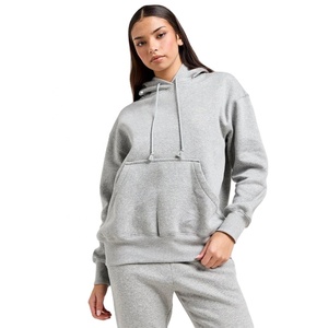 Cómodo Conjunto de sudadera de manga larga para mujer de gran tamaño con capucha y pantalones de chándal de ajuste relajado de moda para un aspecto deportivo de estilo callejero - Product Image 1