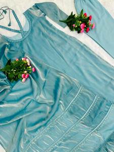 ผ้าขนสัตว์เทียมสำหรับชุดแต่งงานและงานเลี้ยงของผู้หญิงจาก Shree Indian Exports ปรับแต่งได้หลายสี แฟชั่นปี 2025 - Product Image 4