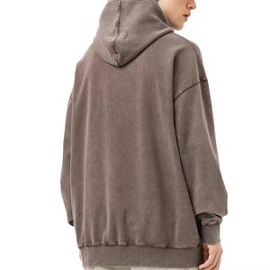 Sweat à capuche surdimensionné et épais personnalisé pour hommes, vêtements décontractés, sweats à capuche en tissu polaire mélangé et coton, vente en gros - Product Image 6