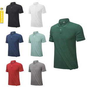 Golf de hombre Samavia antiarrugas teñido hilo de punto personalizado para camisas Dry Fit algodón bambú calidad OEM - Product Image 2