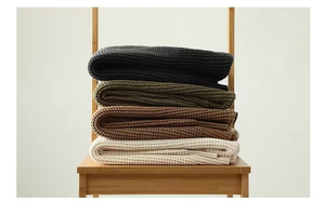 Suéter Clásico Informal de Gran Tamaño para Hombre, 100% Algodón, Tejido Waffle, Otoño, Secado Rápido, Transpirable, Estilo Vintage - Product Image 6