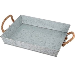 ถาดโลหะสี่เหลี่ยมชุบสังกะสี สีธรรมชาติ ยี่ห้อ VISHAL HANDICRAFT สำหรับใช้ในบ้าน โรงแรม ร้านอาหาร - ผู้ผลิต - Product Image 3