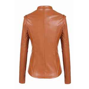 Vêtements de sport UNIQUE Veste en simili cuir pour femme Imperméable Réversible Écologique Respirant Coupe-vent Service OEM personnalisable - Product Image 4