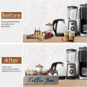 Boîte de rangement pour café en bois de pin peint, écologique, pour organiser les dosettes de café et les accessoires - Product Image 4