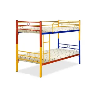 Premium-Qualität 2-Schichten Kinder-Metall-Schlafsofa KD-5883 bunte Doppeldecker mit Treppe