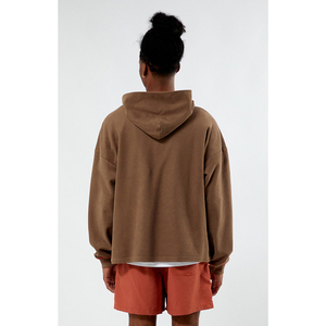 เสื้อมีฮู้ดและเสื้อสเวตเตอร์สีพื้นสำหรับผู้ชายโอเวอร์ไซส์สำหรับฤดูหนาวน้ำหนักเบาสไตล์ใหม่ - Product Image 3