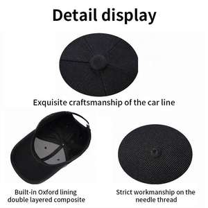 Casquette de baseball unisexe ajustable à 6 panneaux Casquette unie en polyester pour sports de plein air Bord incurvé Logo brodé personnalisé Motif léopard - Product Image 5