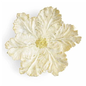 Bol en métal Bol en métal fantaisie de qualité supérieure Vaisselle en forme de fleur Bol en métal enduit de poudre blanche de luxe Cadeaux de pendaison de crémaillère - Product Image 6