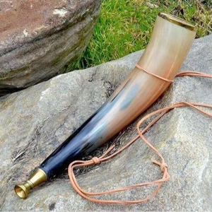 Corne soufflante composée de 100% corne de buffle/corne à boire/corne soufflante Viking - Product Image 1