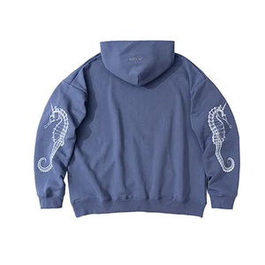 Fournisseur de vêtements streetwear brodés à faible MOQ, remise en gros, vêtements de mode décontractés, graphique personnalisé, polaire en coton 500 GSM - Product Image 2