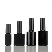 Flacons en verre noir mat vides de 5 ml, 10 ml, 15 ml pour vernis à ongles, gel UV, bouteilles réutilisables