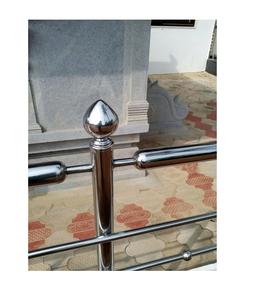 Argent brillant fini qualité rampe d'escalier support de roulement à billes main courante reliant boule garde-corps décoration - Product Image 6