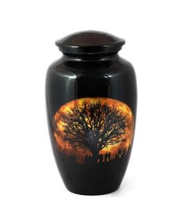 Urna de cremación de aluminio para cenizas humanas-Urna funeraria para adultos hecha a mano-Urna conmemorativa para cenizas (Luna Llena 200 pulgadas cúbicas) - Product Image 2