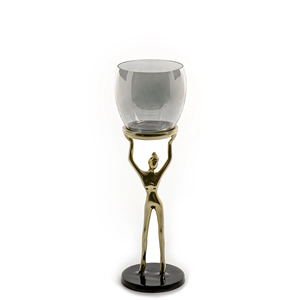 Superior Design Gold Plated Metal Candle Holder Drawing Room Decoration <b>Centrepiece</b> Affordable Price Candlestick Holder - Product Image 5