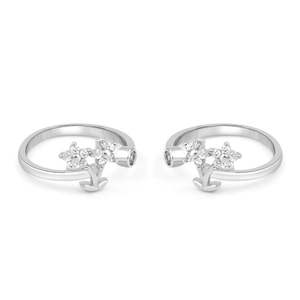 Zarkan Nature's Rhymes Anneaux de pied en argent pour mariage, fiançailles ou cadeau - Product Image 3