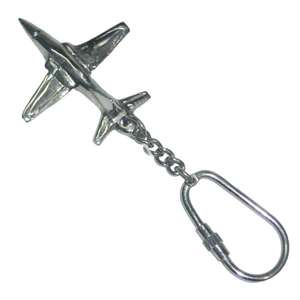 Porte-clés en métal brillant en forme d'avion, promotionnels et de collection, à prix abordable - Product Image 3