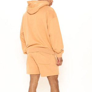 High Quality 100% Cotton <b>Knitted</b> Casual Breathable Customizable Autumn Hoodie & Shorts <b>Set</b> for Men DESIRE SPORTS - Product Image 2