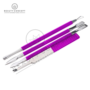 Herramienta de Arte de uñas Empujador de cutículas de uñas Producto de calidad premium de acero inoxidable de doble extremo Empujadores de tallos de estilo más nuevo Respetuoso con el medio ambiente - Product Image 6