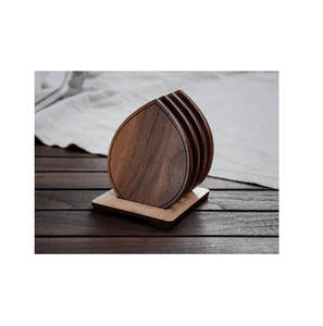 Posavasos de madera exquisito con un estilo de embalaje personalizado único con posavasos de soporte exigentes a la venta - Product Image 2