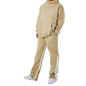 Best Quality Breathable Solid Color Hot Sale Men Training Jogging Wear Comfortable Blank Design Flared Style <b>Tracksuit</b> Set - Product Image 2